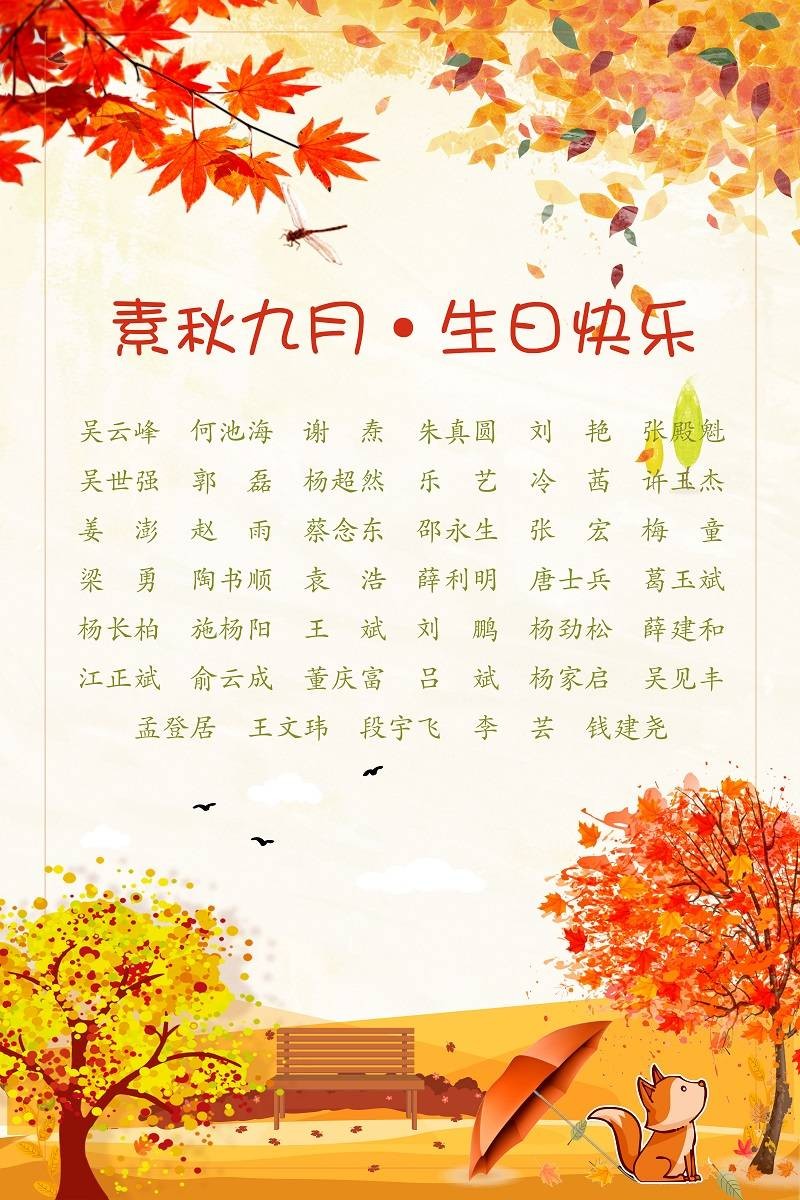 【生日祝福】恭祝09月生日的員工生日快樂(lè)！